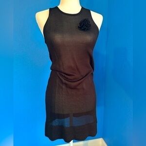 Sheer black mini dress